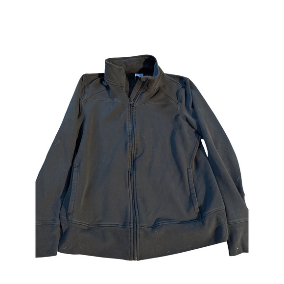 Athletic Works Jackets & Blazers - Athletic Works Womens Black Full Zip Track Jacket Mock Neck Size L 12-14